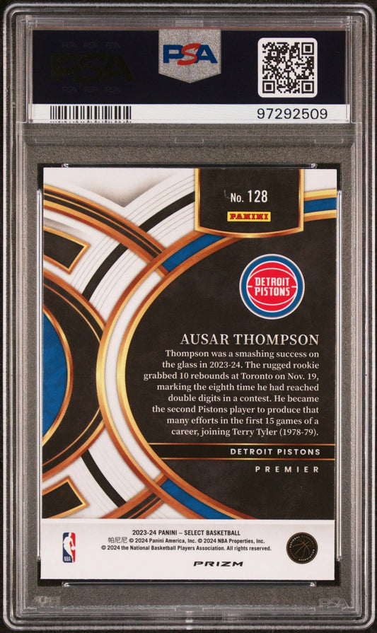 Ausar Thompson 2023 Panini Select Premier Red Cracked Ice psa 10 #128