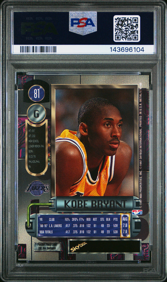 Kobe Bryant 1997 Fleer Metal Universe psa 8 #81 Los Angeles Lakers