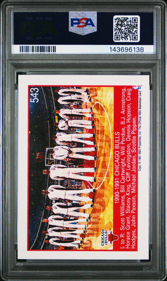 Michael Jordan 1991 Hoops psa 10 #543 Chicago Bulls