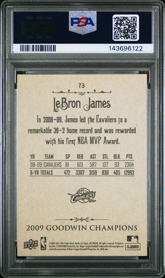 Lebron James 2009 Goodwin Champions psa 10 #73 Cleveland Cavaliers