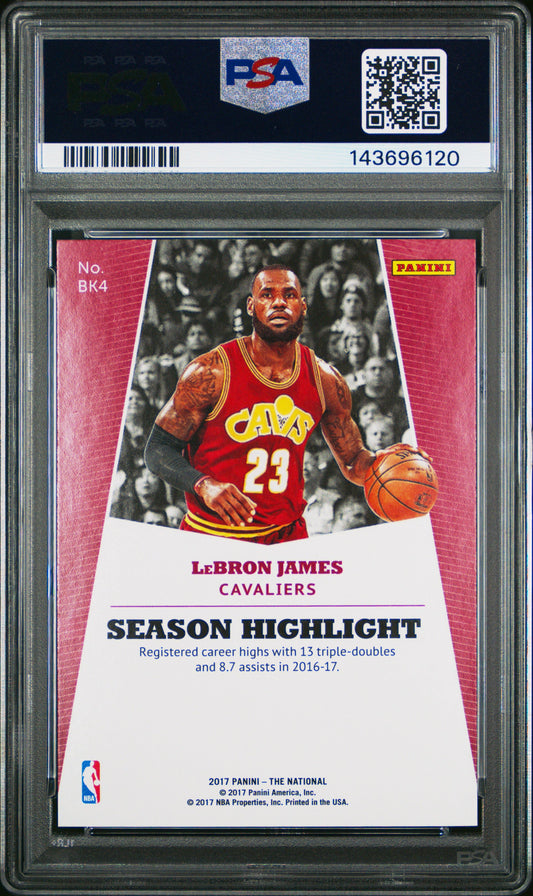 Lebron James 2017 Panini The National Convention psa 10 #BK4 Cleveland Cavaliers