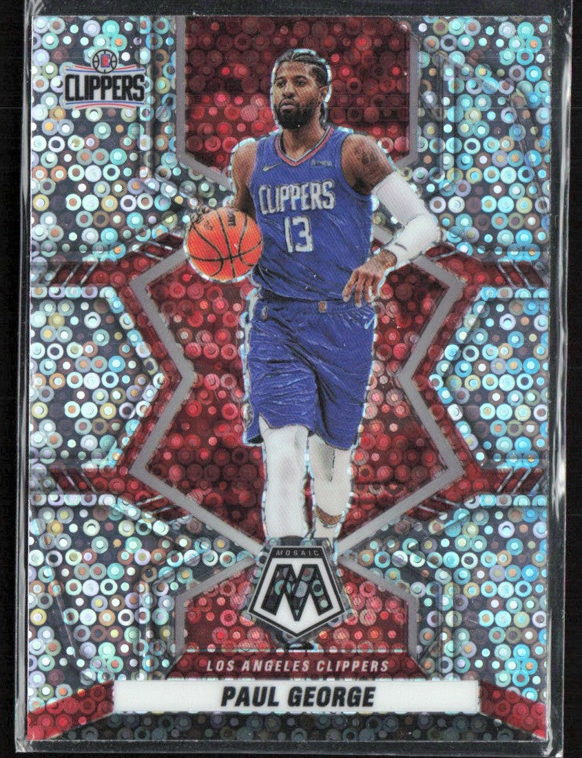 Paul George 2021 Panini Mosaic Fast Break #133 Los Angeles Clippers