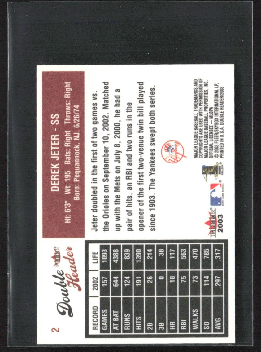 Derek Jeter 2003 Fleer Mini Double Header #2 New York Yankees
