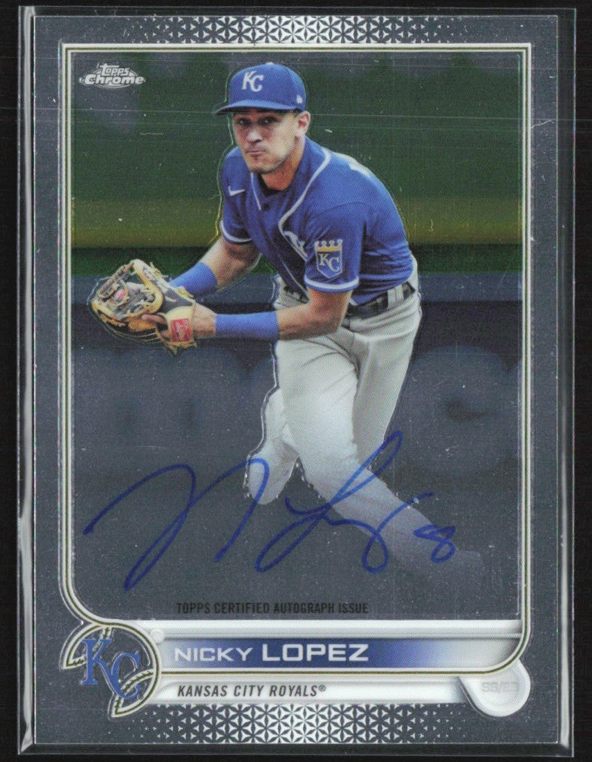 Nicky Lopez 2022 Topps Chrome AUTO #CVA-NL Kansas City Royals