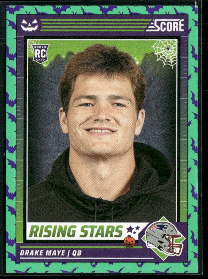 Drake Maye 2024 Score-A-Treat Rising Stars Green Bats RC #17