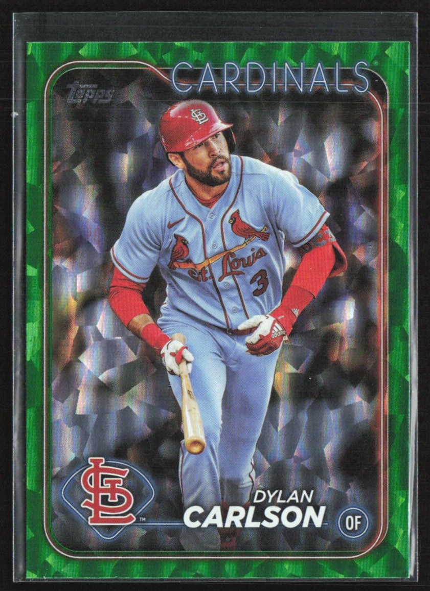 Dylan Carlson 2024 Topps Green Foil /499 #561 St. Louis Cardinals