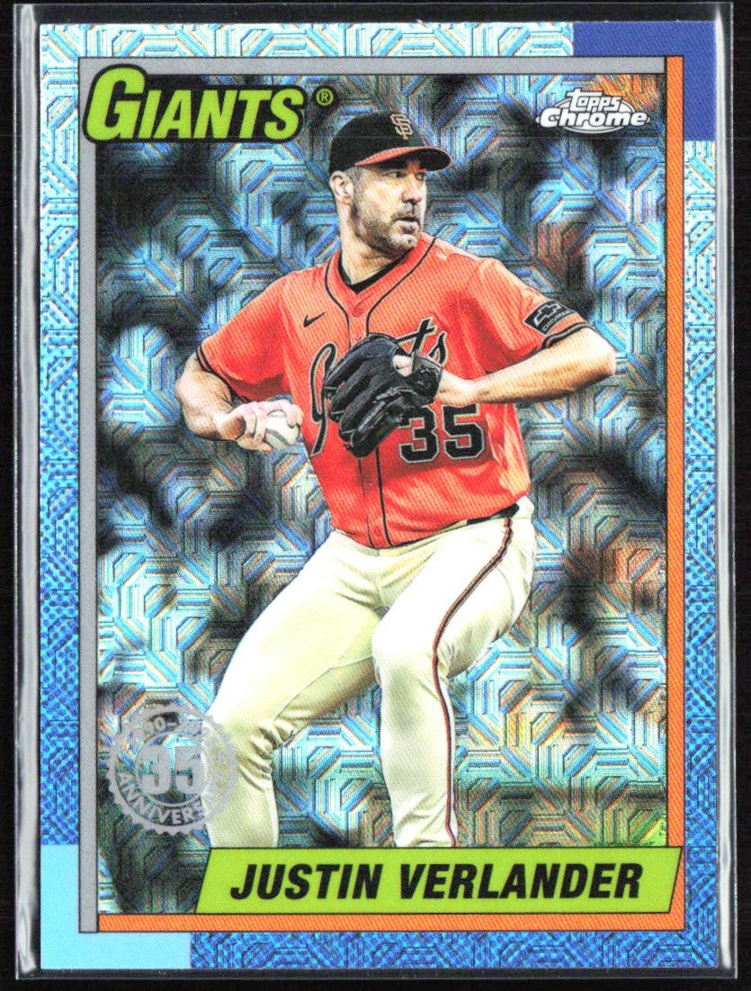 Justin Verlander 2025 Topps 1990 Chrome Silver Pack #U90C-29