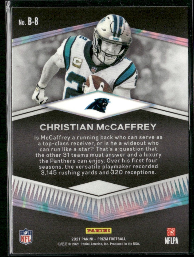 Christian McCaffrey 2021 Panini Prizm Brilliance #B-8 Carolina Panthers