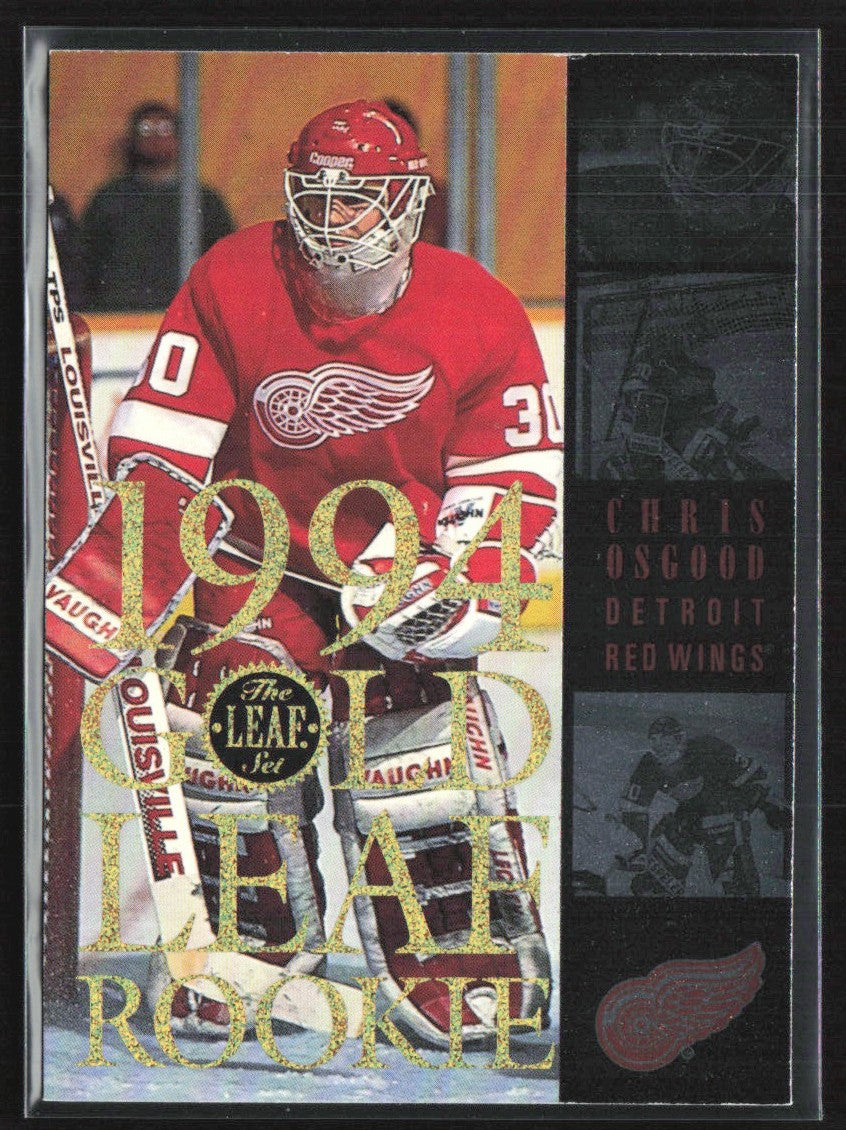 Chris Osgood 1994 Leaf Gold RC #10 Detroit Red Wings