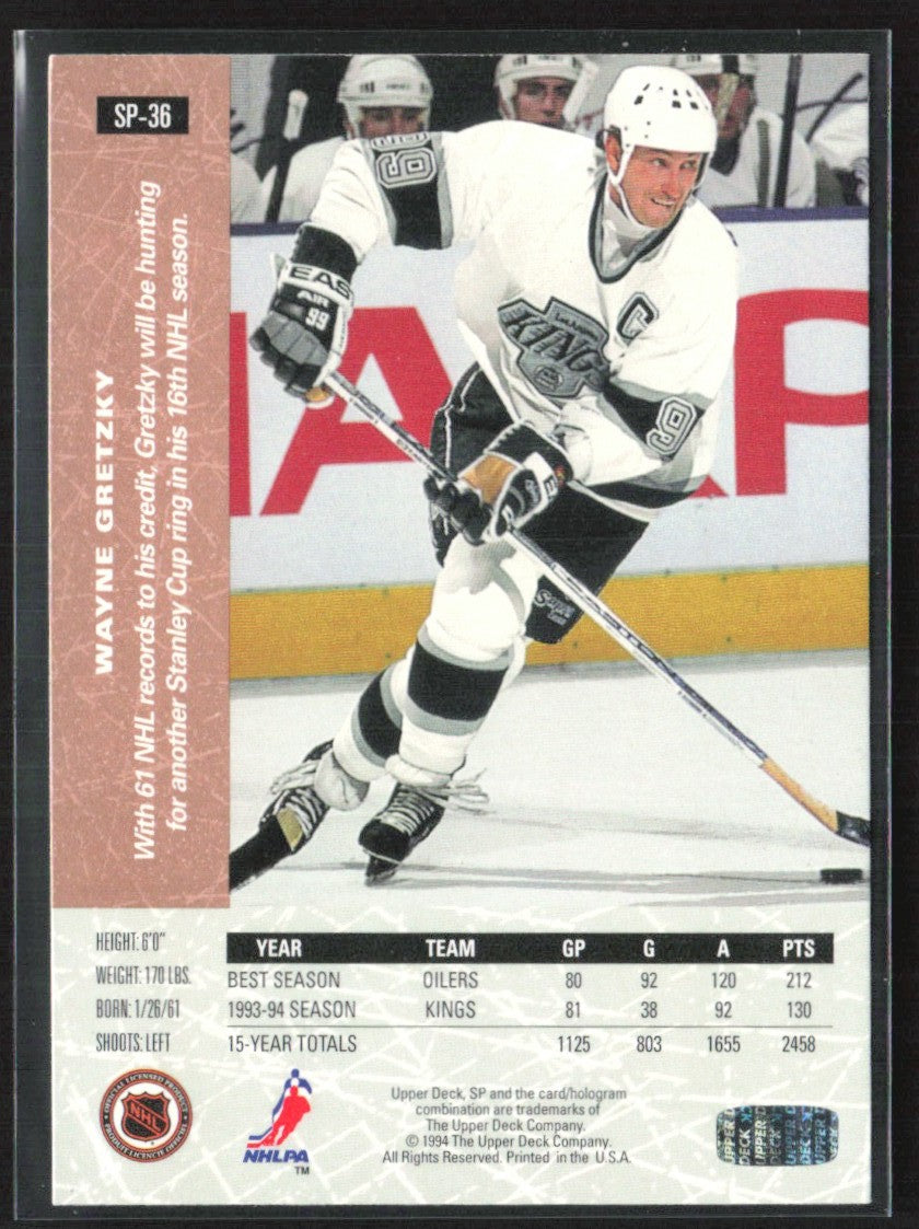 Wayne Gretzky 1994 Upper Deck SP #SP-36 Los Angeles Kings