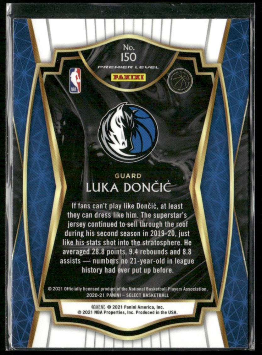Luka Doncic 2021 Panini Select Premier #150 Dallas Mavericks