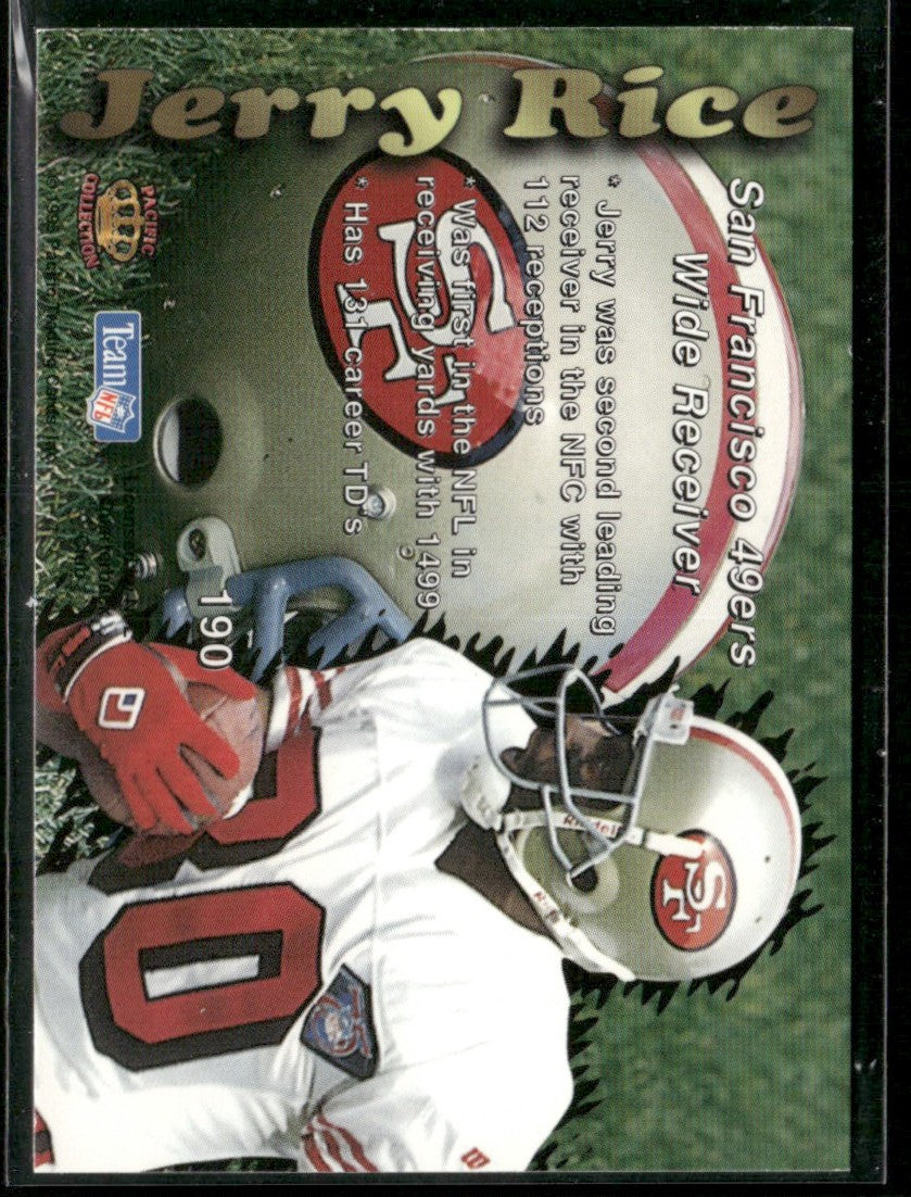 Jerry Rice 1995 Pacific Collection #190 San Francisco 49ers