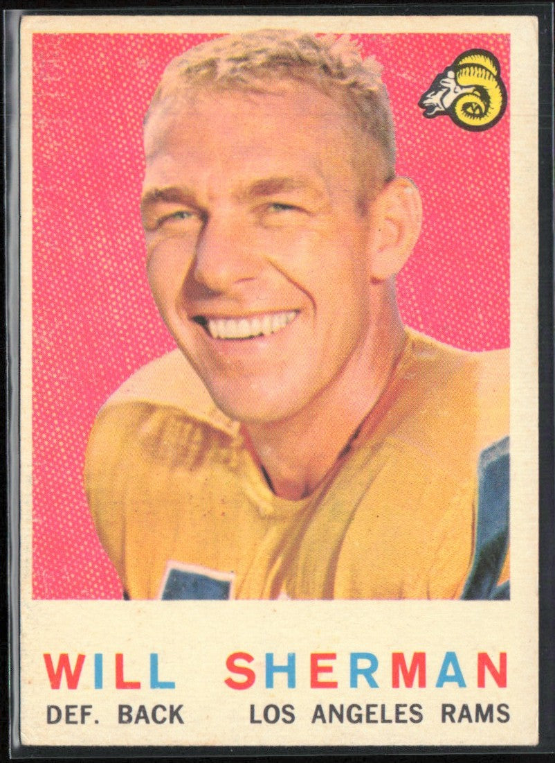 Will Sherman 1959 Topps #127 Los Angeles Rams