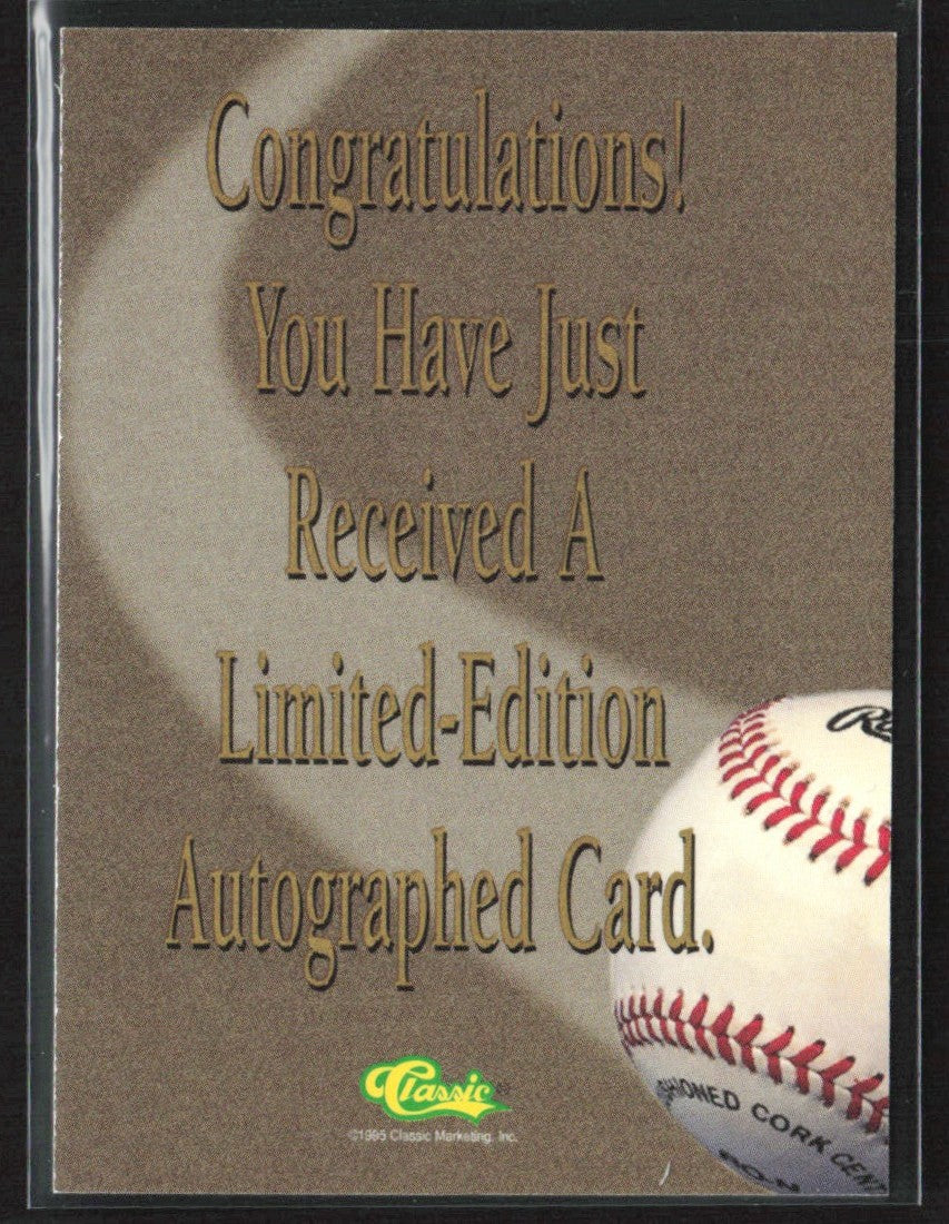 Michael Barrett 1995 Classic 5 Sport Limited Edition AUTO Montreal Expos