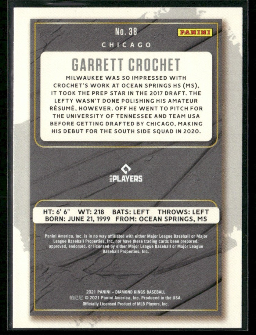 Garrett Crochet 2021 Panini Diamond Kings RC #38 Chicago White Sox