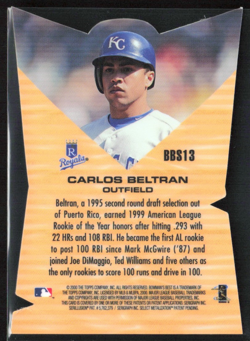Carlos Beltran 2000 Bowman's Best Selections #BBS13 Kansas City Royals