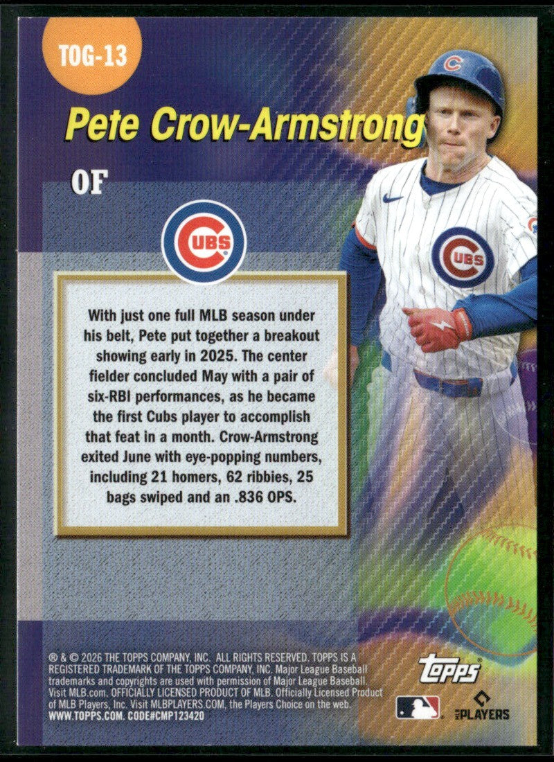 Pete Crow-Armstrong 2026 Topps Titans of the Game #TOG-13 Chicago Cubs