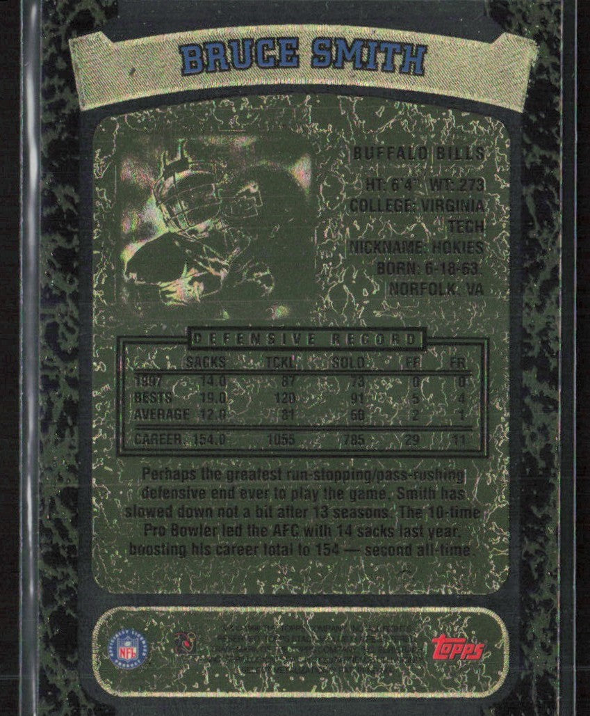 Bruce Smith 1998 Topps Stadium Club Leading Legends Buffalo Bills