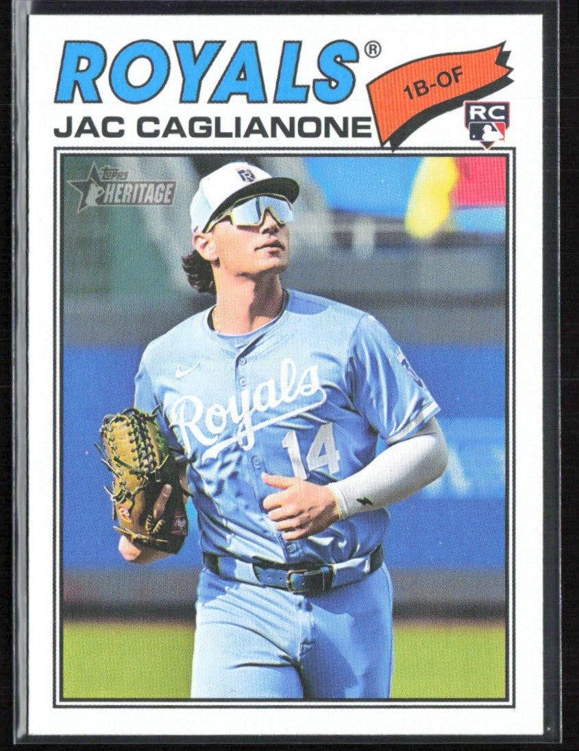 Jac Caglianone 2026 Topps Heritage RC #136 Kansas City Royals