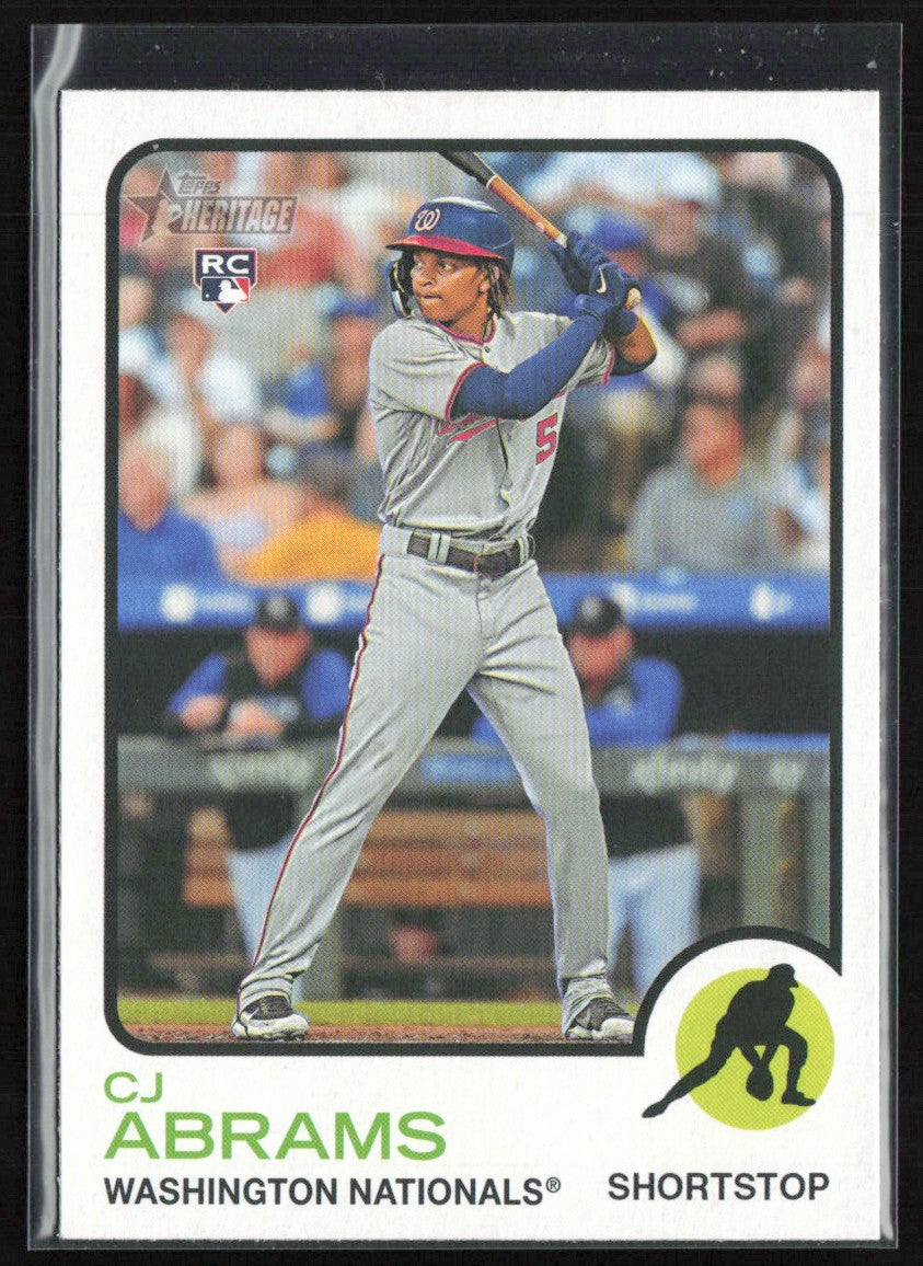 CJ Abrams 2022 Topps Heritage High Number RC #501 Washington Nationals