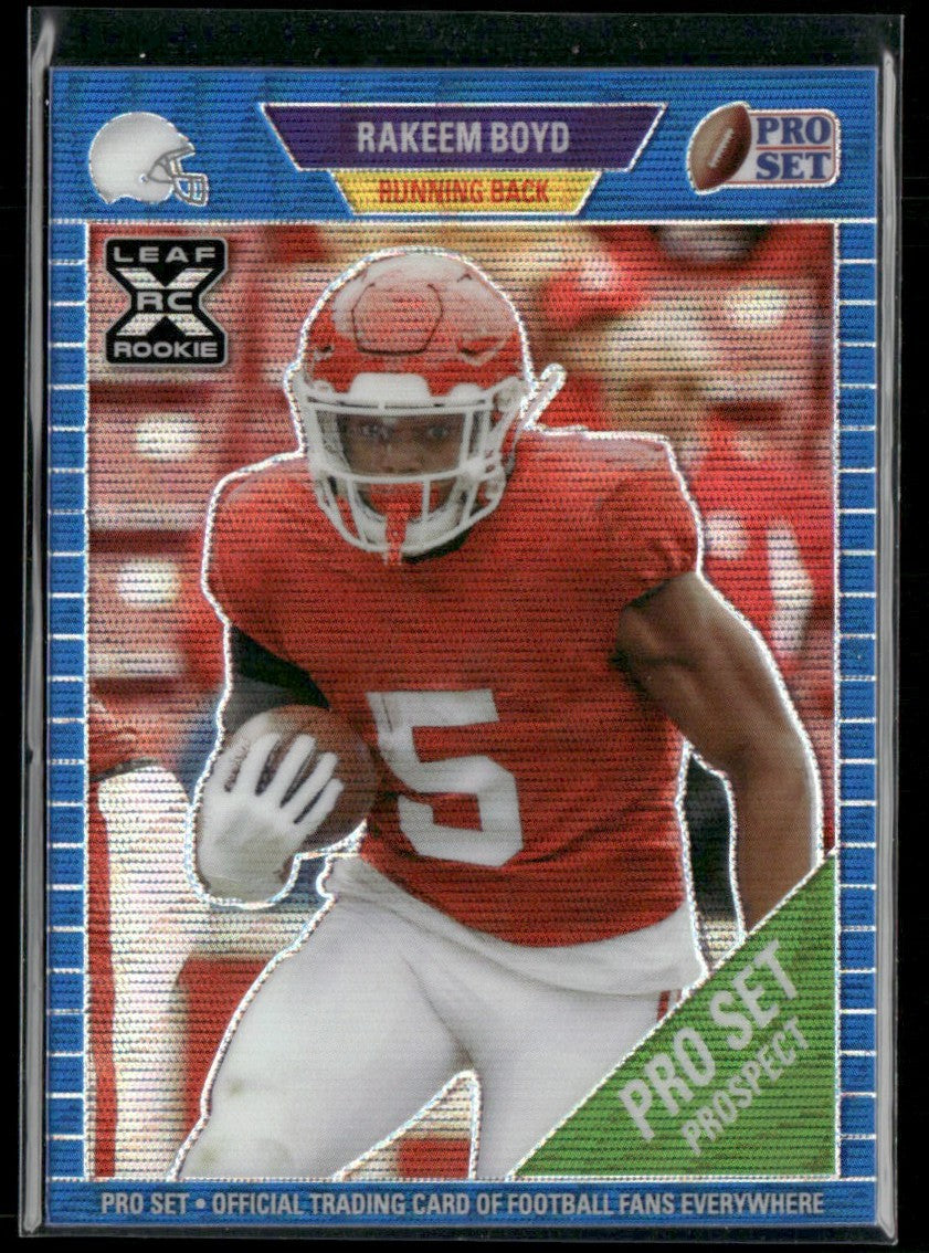 Rakeem Boyd 2021 Pro Set Metal Blue Wave RC /50 #73 Arkansas Razorbacks