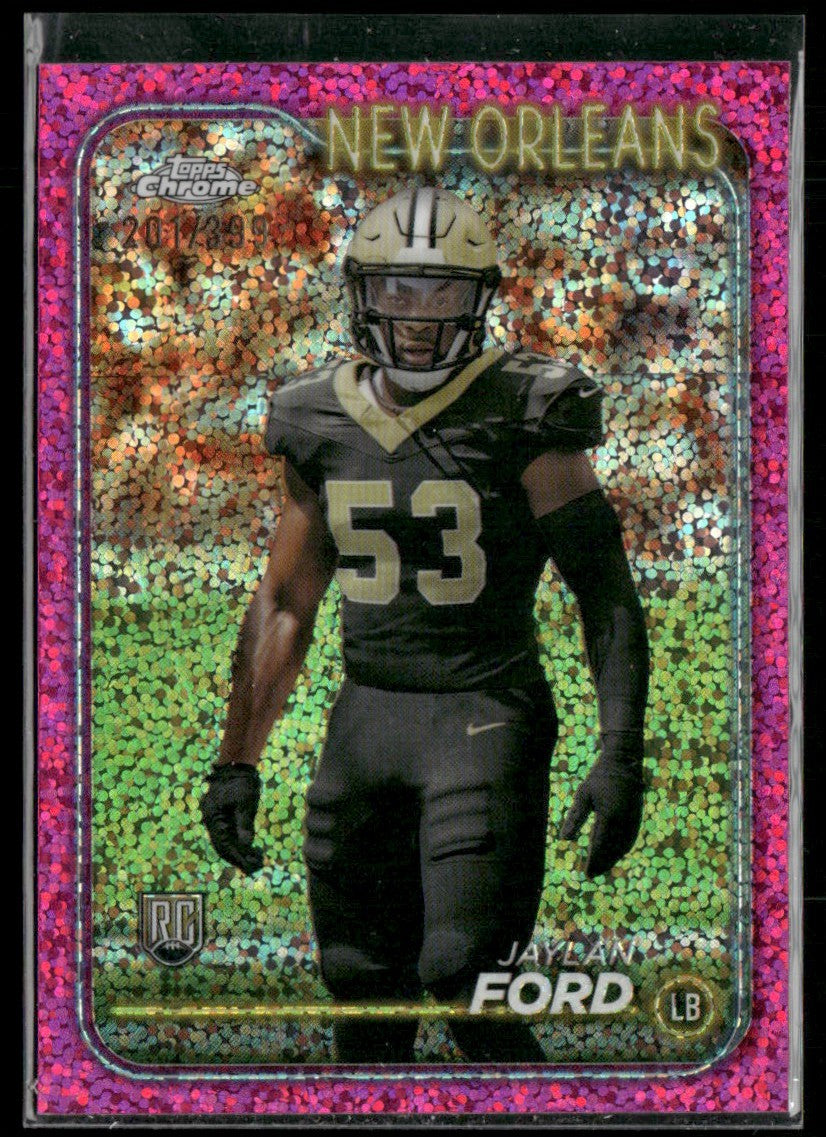 Jaylan Ford 2024 Topps Chrome Magenta Speckle Refractor RC /399 #269