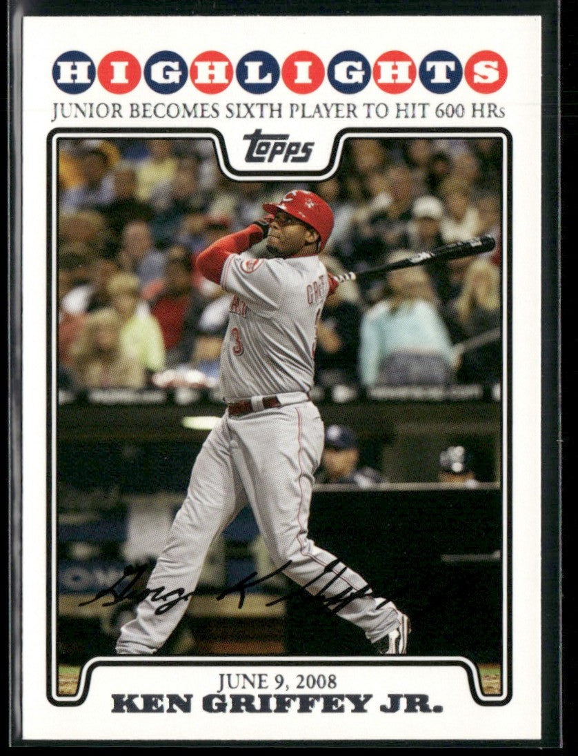 Ken Griffey Jr. 2008 Topps Update Highlights #UH119 Cincinnati Reds