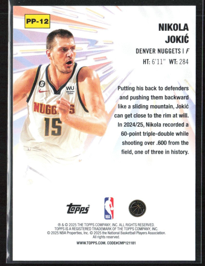 Nikola Jokic 2025 Topps Power Players #PP-12 Denver Nuggets