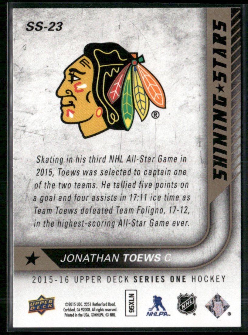 Jonathan Toews 2015 Upper Deck Shining Stars #SS-23 Chicago Blackhawks