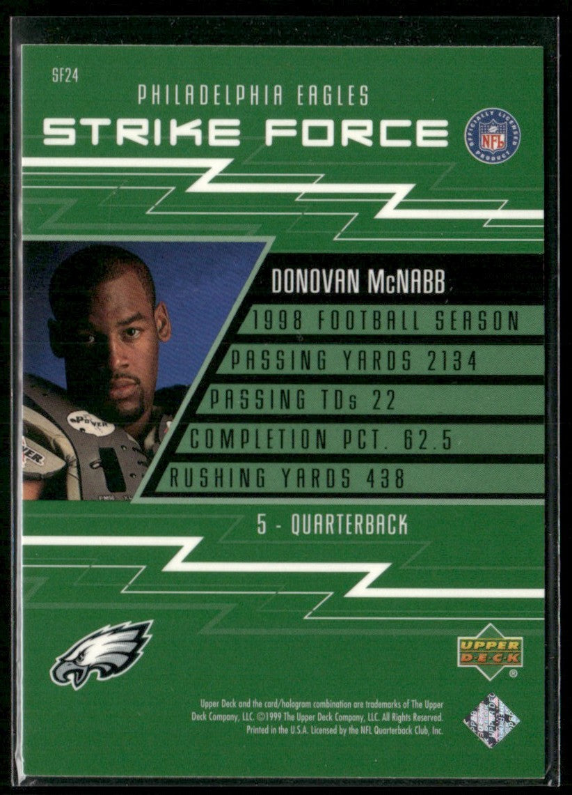 Donovan McNabb 1999 Upper Deck Strike Force #SF24 Philadelphia Eagles