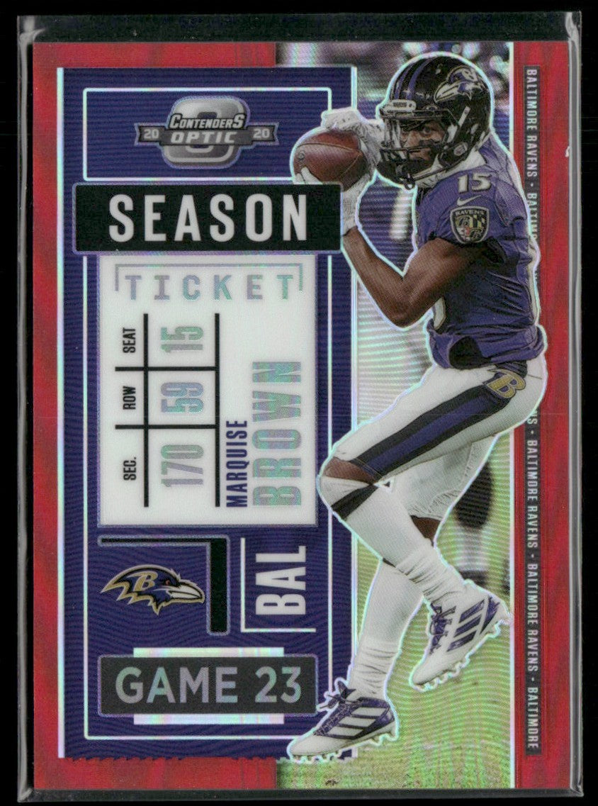 Marquise Brown 2020 Panini Contenders Optic Season Ticket Red /125 #6