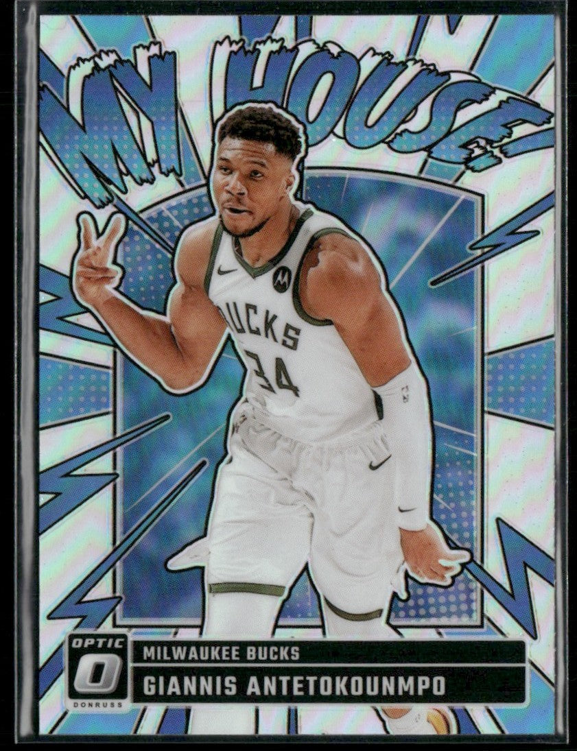Giannis Antetokounmpo 2024 Donruss Optic My House Holo Silver Prizm #5