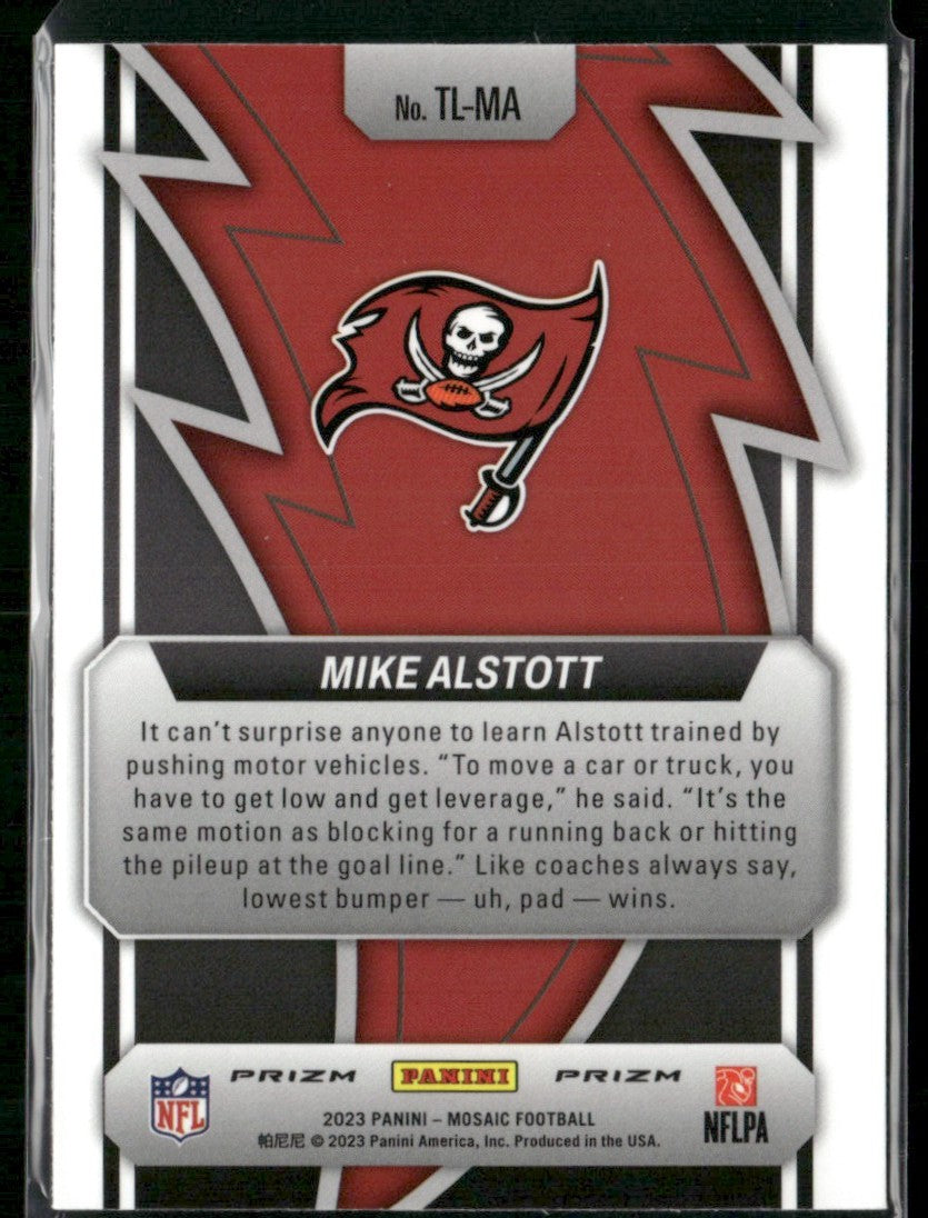 Mike Alstott 2023 Panini Mosaic Thunder Lane Green #TL-MA Tampa Bay Buccaneers