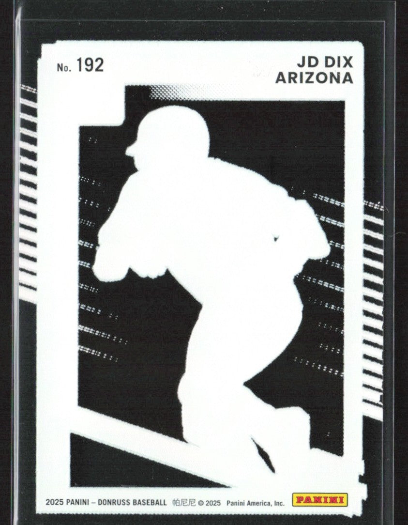 JD Dix 2025 Donruss Clearly Rated Prospect #192 Arizona Diamondbacks
