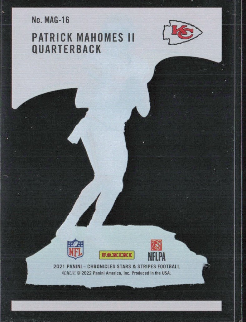 Patrick Mahomes II 2021 Panini Chronicles Magnitude #MAG-16 Kansas City Chiefs