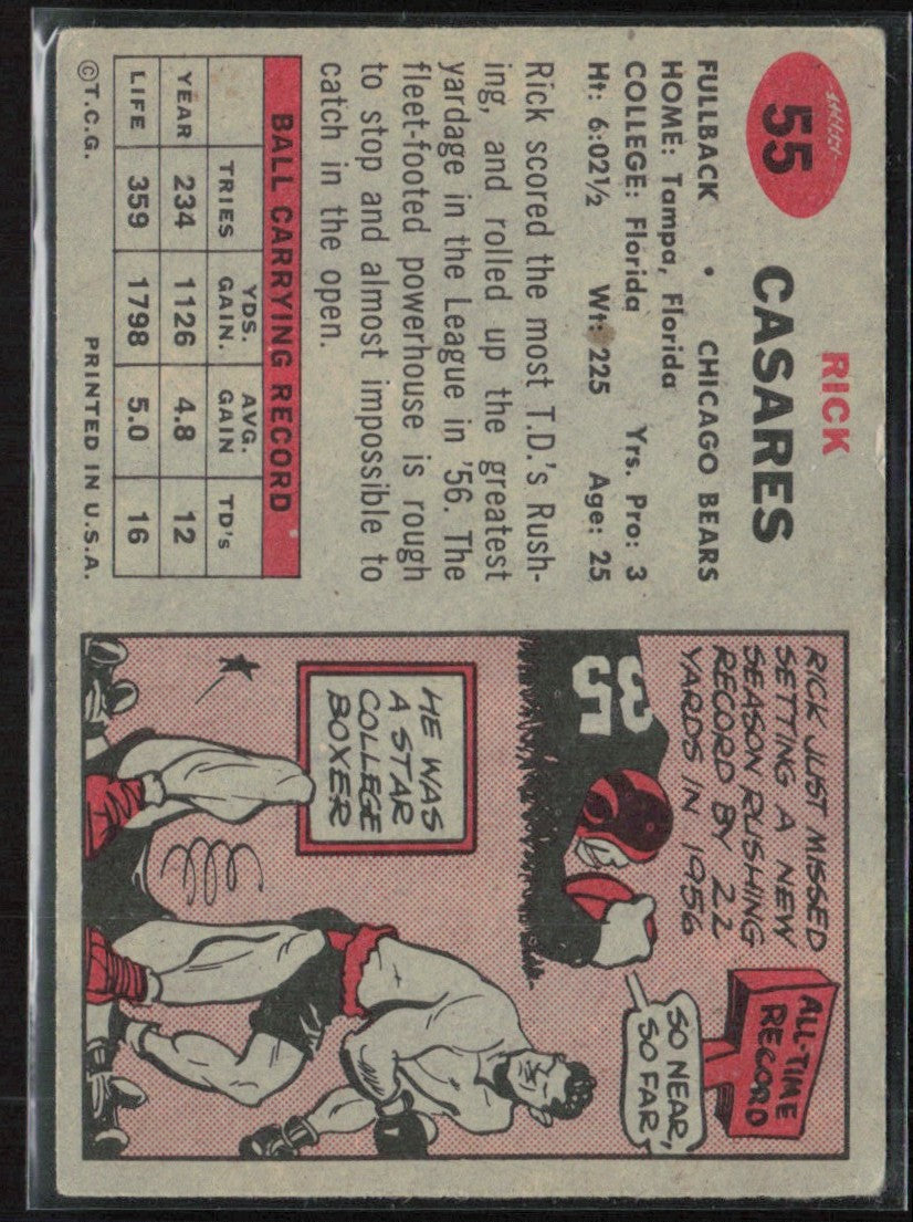 Rick Casares 1957 Topps #55 Chicago Bears