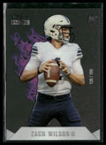 Zach Wilson 2021 Wild Card Matte White Purple Flames RC /199 #MRHR-5 BYU Cougars