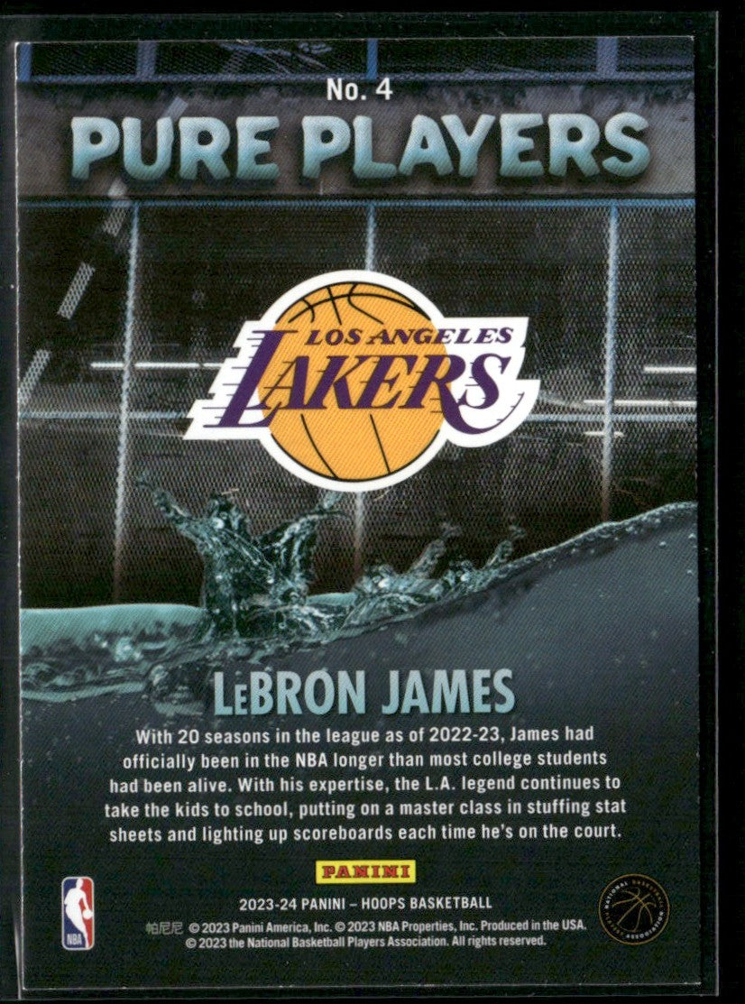 LeBron James 2023 Hoops Pure Players Winter #4 Los Angeles Lakers