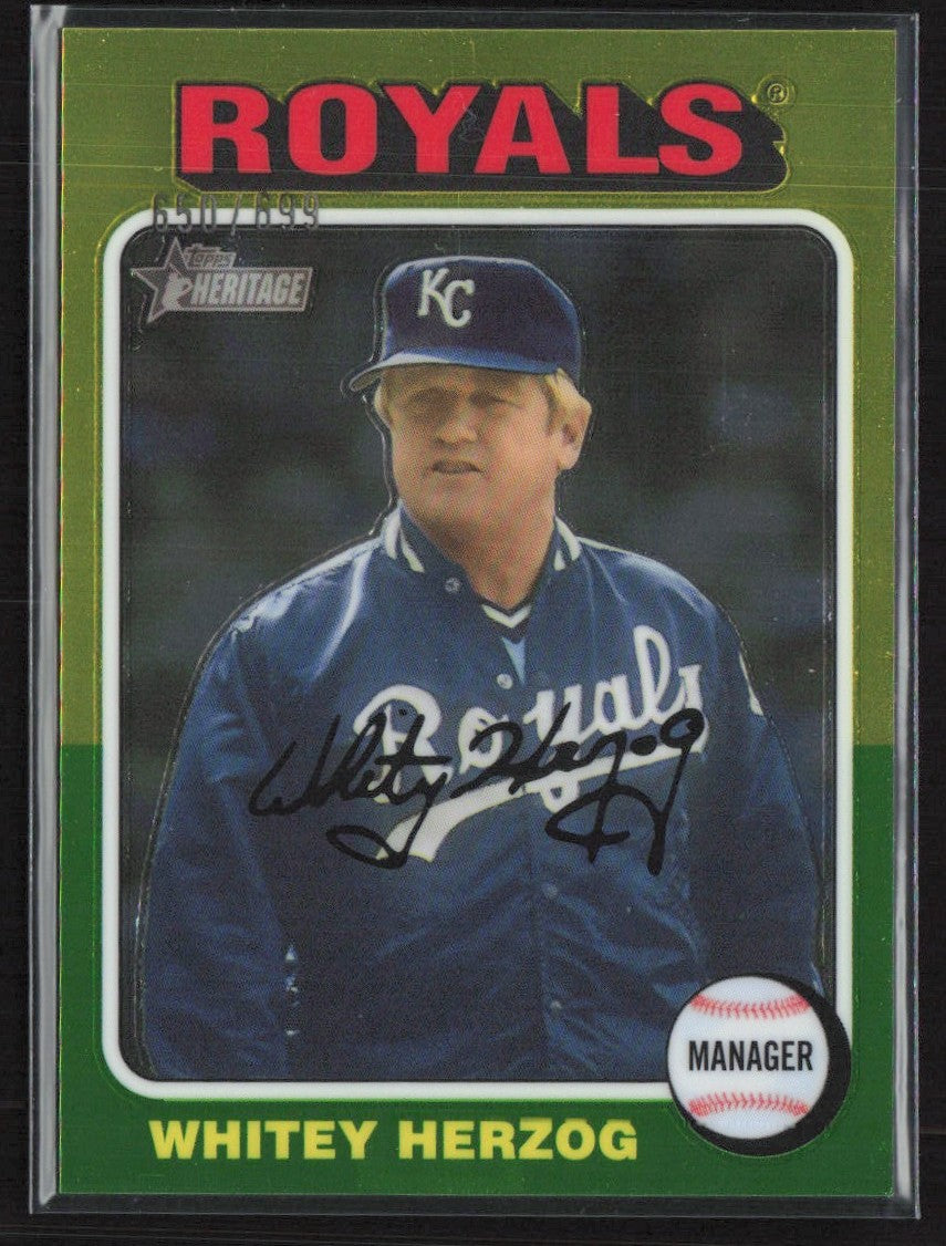 Whitey Herzog 2024 Topps Heritage High Number Chrome /699 #146