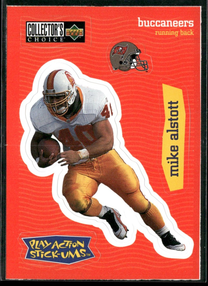Mike Alstott 1997 Collector's Choice Stick-Ums #S9 Tampa Bay Buccaneers