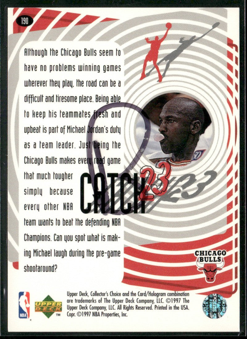 Michael Jordan 1997 Collector's Choice Catch 23 Road Show #190 Chicago Bulls