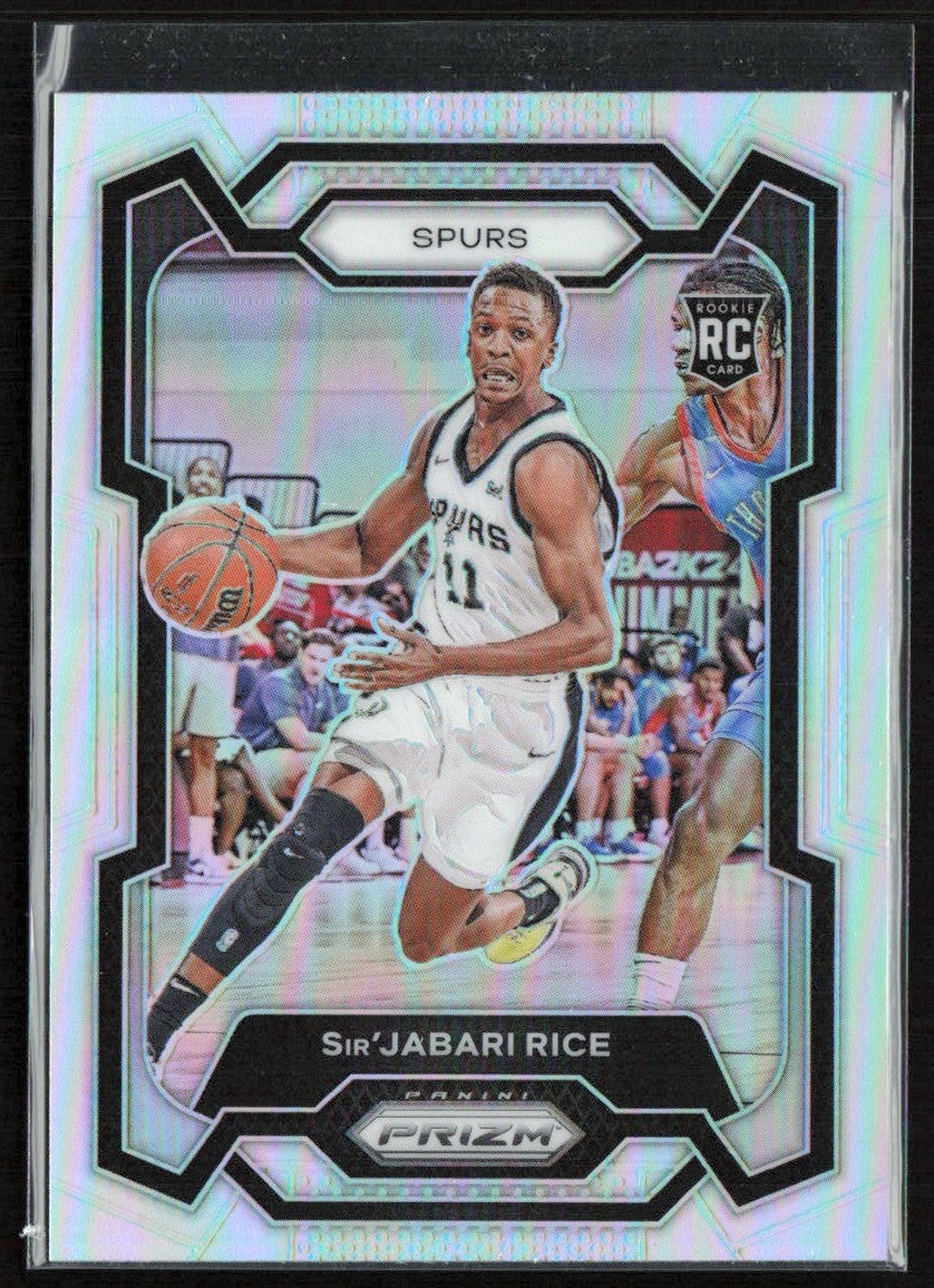 Sir'Jabari Rice 2023 Panini Prizm Silver RC #299 San Antonio Spurs