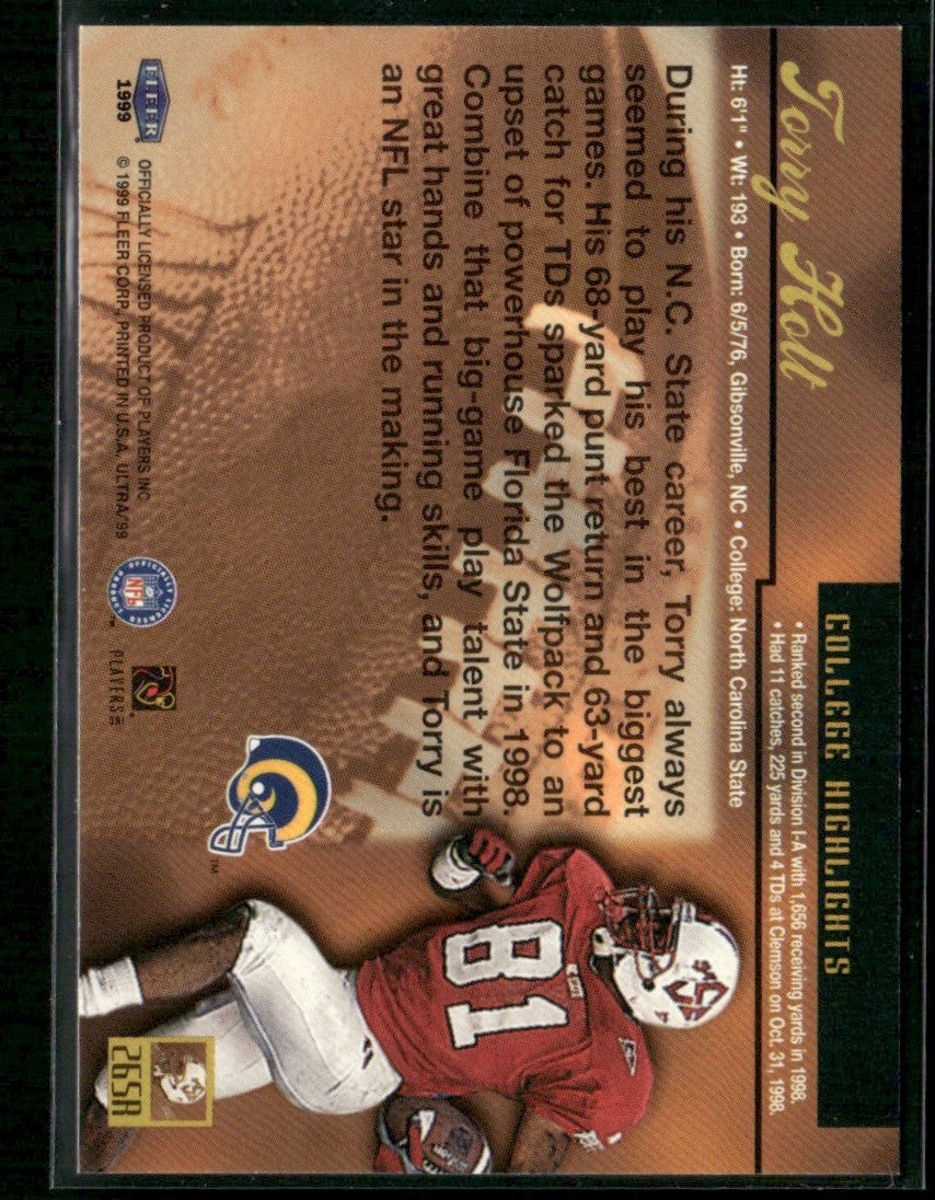 Torry Holt 1999 Fleer Ultra RC #265A St. Louis Rams