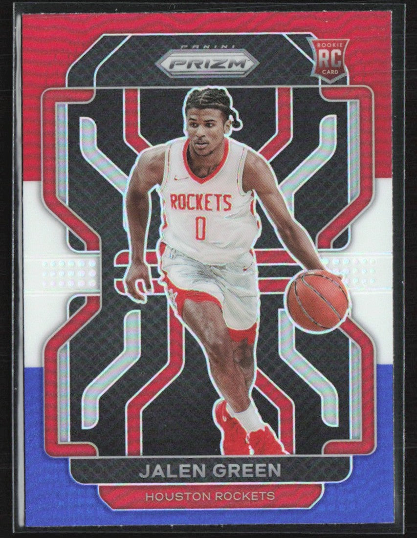 Jalen Green 2021 Panini Prizm Red White & Blue RC #306 Houston Rockets