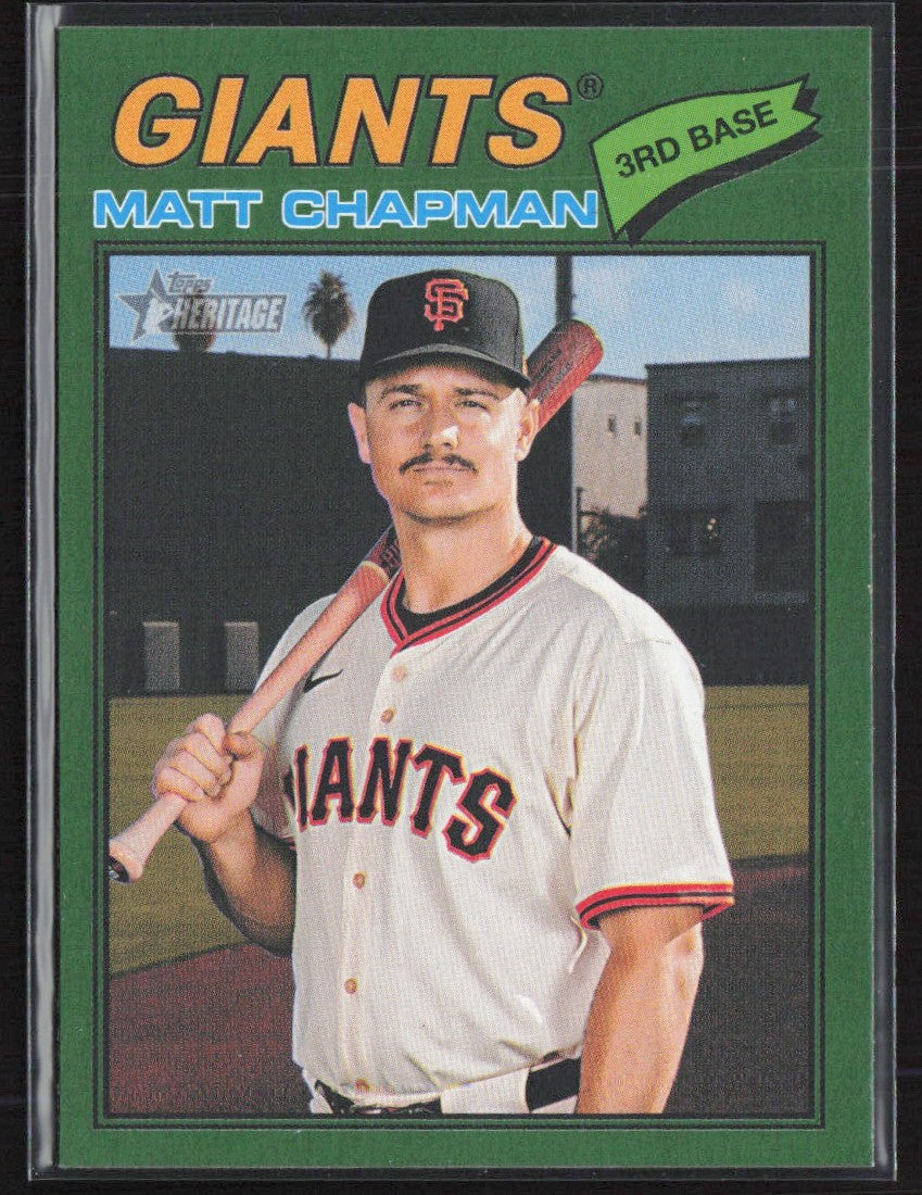 Matt Chapman 2026 Topps Heritage Dark Green Border #114 San Francisco Giants