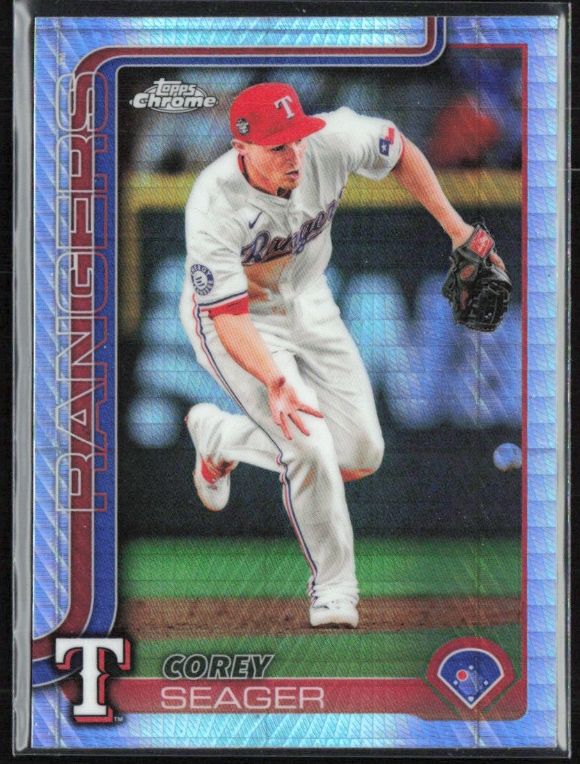 Corey Seager 2025 Topps Chrome Prism Refractor #24 Texas Rangers