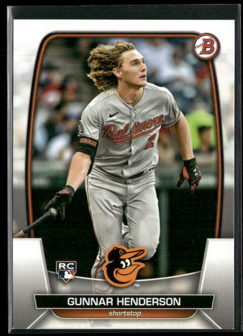 Gunnar Henderson 2023 Bowman RC #65 Baltimore Orioles