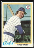 Greg Gross 1978 Topps #397 Chicago Cubs