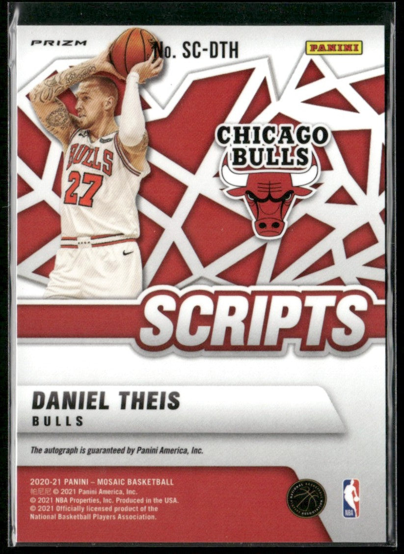 Daniel Theis 2020 Panini Mosaic Scripts AUTO #SC-DTH Chicago Bulls