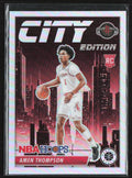 Amen Thompson 2023 Panini NBA Hoops Premium Stock City Edition Silver Prizm RC